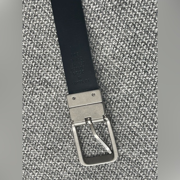 Tony Hawk Black and SilverBonded Leather Belt with Embossed Design - Picture 8 of 16